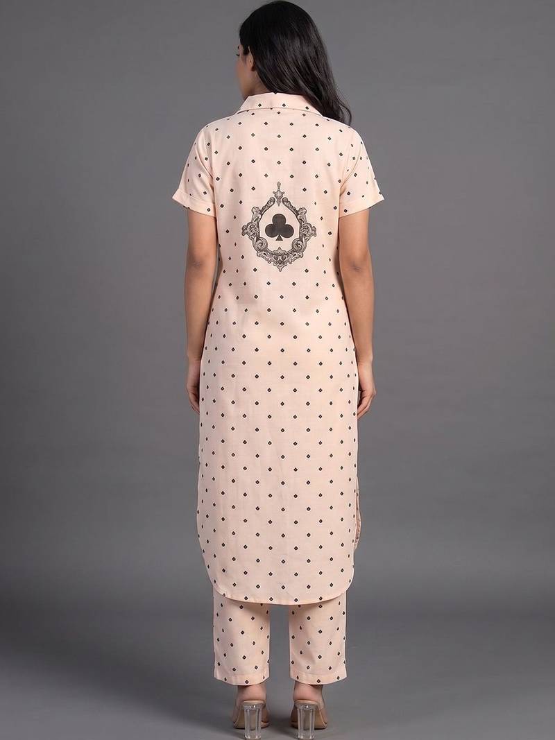 smart women printed regular kurta with palazzos