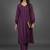 formal women striped regular silk crepe kurta with trousers