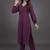 formal women striped regular silk crepe kurta with trousers