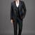 Black embroidered shawl lapel tuxedo set