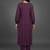 formal women striped regular silk crepe kurta with trousers