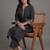 structured women ethnic motifs embroidered regular thread work kurta with trousers