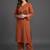workwear women regular silk crepe kurta with palazzos