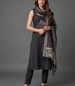 everyday workwear women regular kurta with trousers & with dupatta