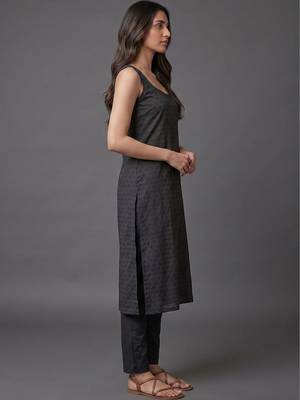 everyday workwear women regular kurta with trousers & with dupatta 2