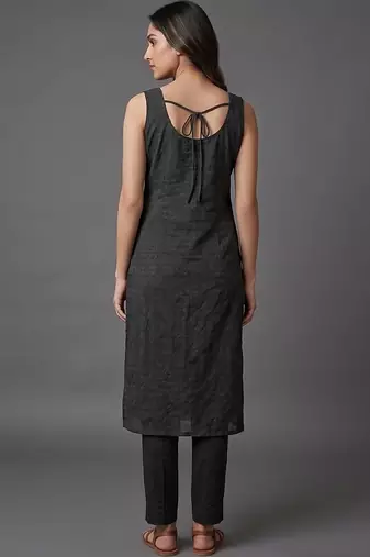 everyday workwear women regular kurta with trousers & with dupatta
