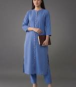 structured women regular kurta with trousers
