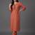structured women ethnic motifs embroidered regular thread work kurta with trousers