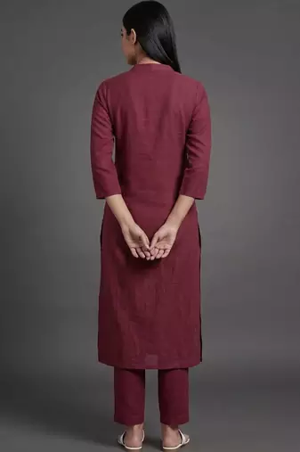 workwear women regular thread work kurta with trousers
