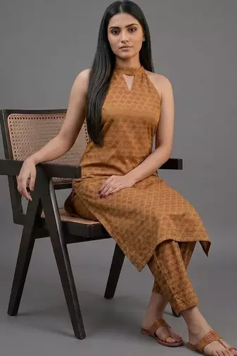 formal women regular kurta with trousers & with dupatta