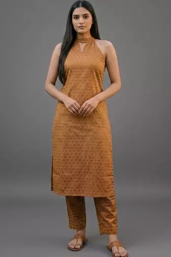 formal women regular kurta with trousers & with dupatta
