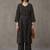structured women printed regular kurta with trousers