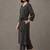structured women printed regular kurta with trousers