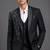 Black embroidered shawl lapel tuxedo set