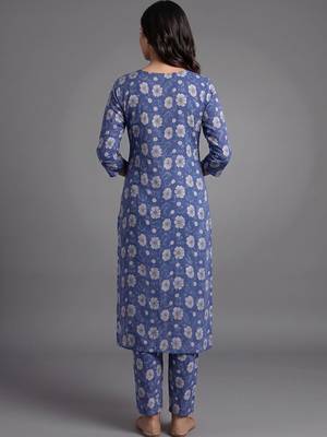 formal women floral printed regular kurta with palazzos 3