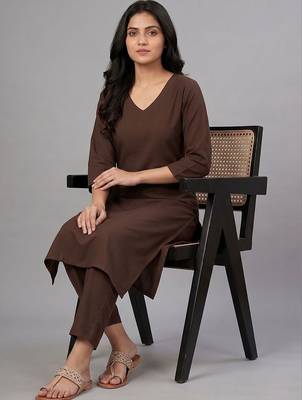 workwear women ethnic motifs regular kurta with trousers & with dupatta 4