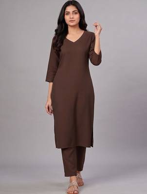 workwear women ethnic motifs regular kurta with trousers & with dupatta 6