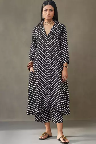 smart women printed regular kurta with harem pants