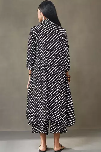 smart women printed regular kurta with harem pants