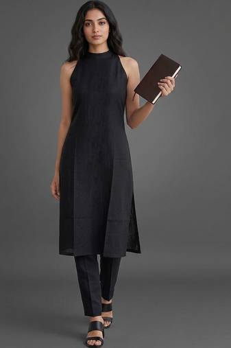 everyday workwear women regular kurta with trousers
