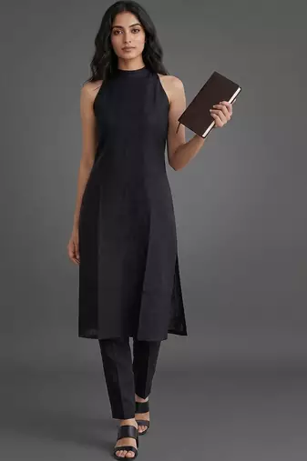everyday workwear women regular kurta with trousers