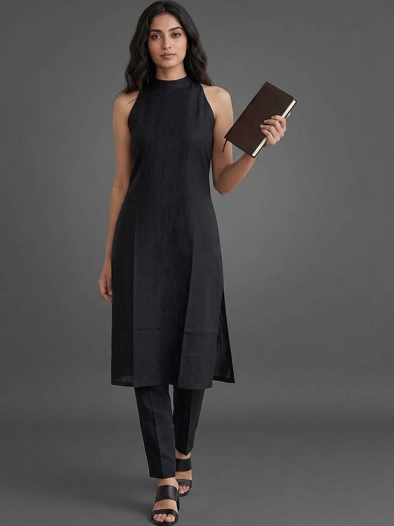 everyday workwear women regular kurta with trousers