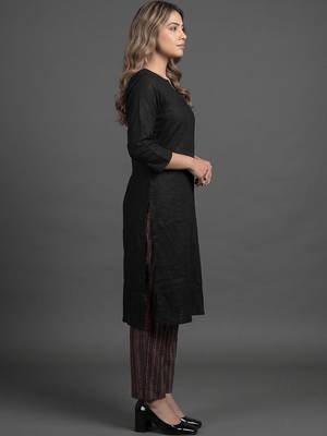 workwear v-neck kurta with trousers 2