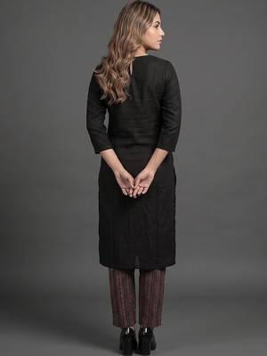 workwear v-neck kurta with trousers 3