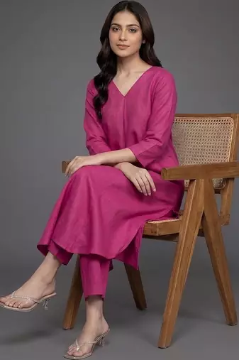 smart women regular kurta with palazzos