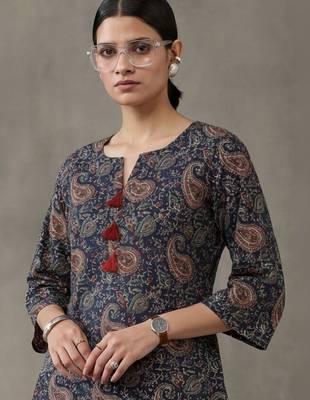 tailored women paisley printed regular cotton farshi suit 2