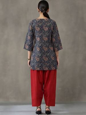 tailored women paisley printed regular cotton farshi suit 4