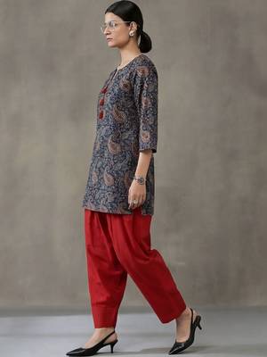 tailored women paisley printed regular cotton farshi suit 6