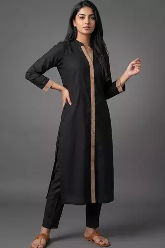 tailored women regular kurta with trousers
