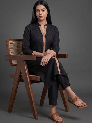 tailored women regular kurta with trousers 2