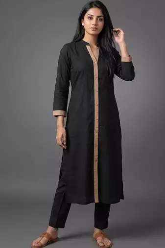 tailored women regular kurta with trousers