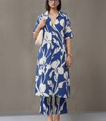 workwear women floral printed regular kurta with palazzos