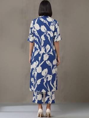workwear women floral printed regular kurta with palazzos 2