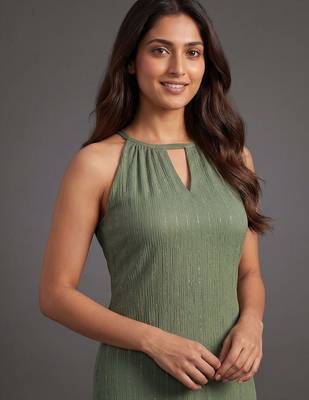 structured women regular kurta with trousers 7