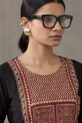 tailored women ethnic motifs embroidered regular thread work cotton kurta with trousers & with dupatta