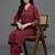 structured women regular silk crepe kurta with palazzos