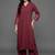 structured women regular silk crepe kurta with palazzos