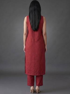 formal women regular kurta with trousers 3