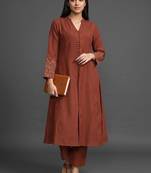 formal women regular thread work kurta with trousers