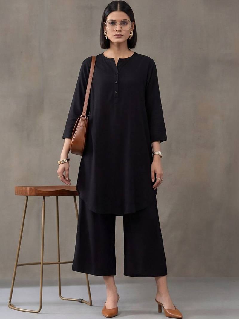 tailored women regular kurta with palazzos