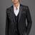 Black embroidered peak lapel tuxedo set