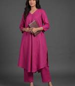 tailored women regular kurta with trousers