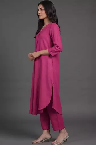 tailored women regular kurta with trousers