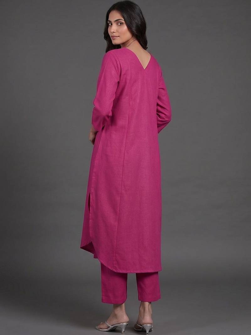 tailored women regular kurta with trousers