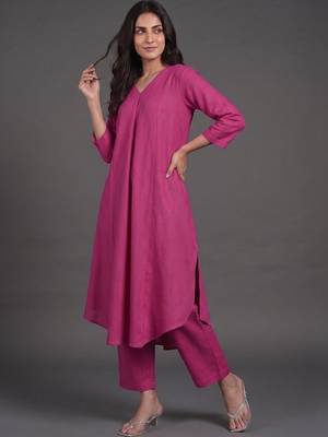 tailored women regular kurta with trousers 6