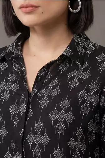 everyday workwear women printed regular cotton kurta with trousers